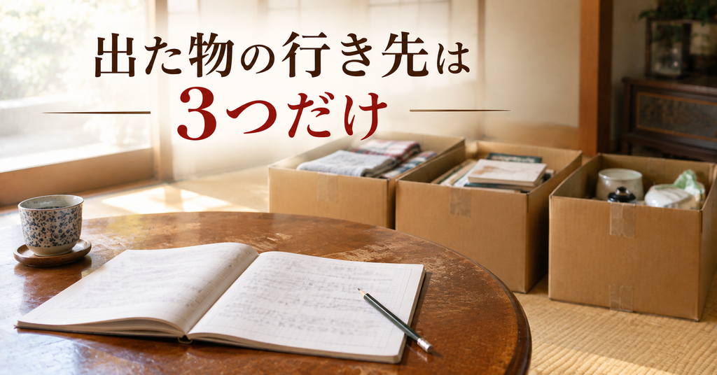 実家から出た物の行き先は捨てる売る譲るの3つ