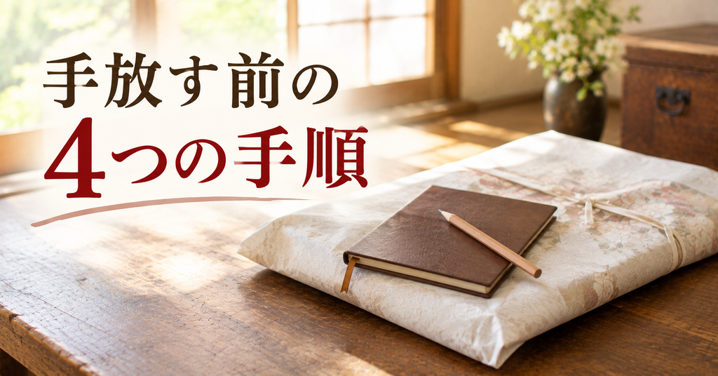 着物の処分で後悔しないための手順を書き留める手帳