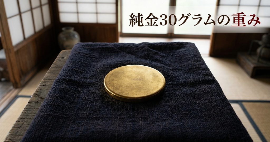 実家から出てきた金色の大きな記念硬貨