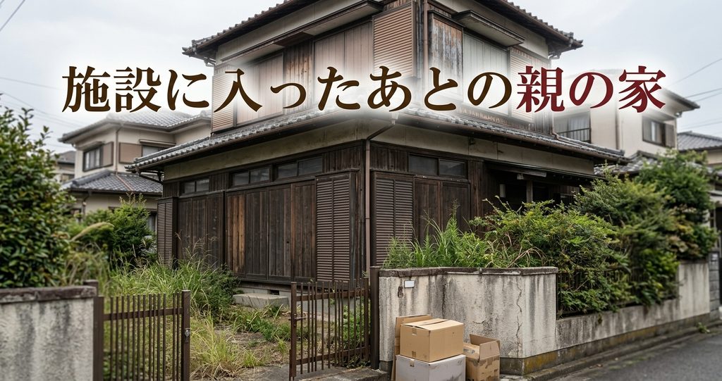 施設に入った親の家の片付け 雨戸を閉めたままの実家