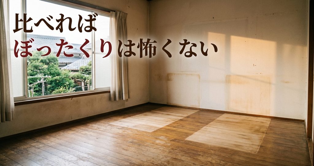 不用品回収のぼったくりは比べれば怖くない 大型家具を運び出したあとの実家の洋間