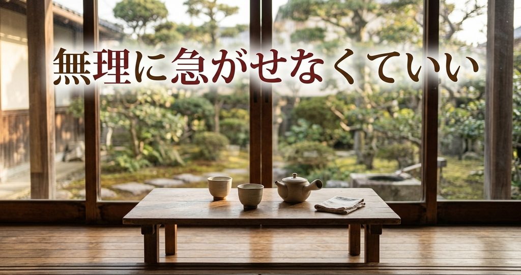親の家の片付けは無理に急がせなくていい 窓辺に置かれた湯のみと急須
